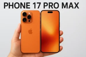 iPhone 17 Pro Max premium design close-up with new camera system